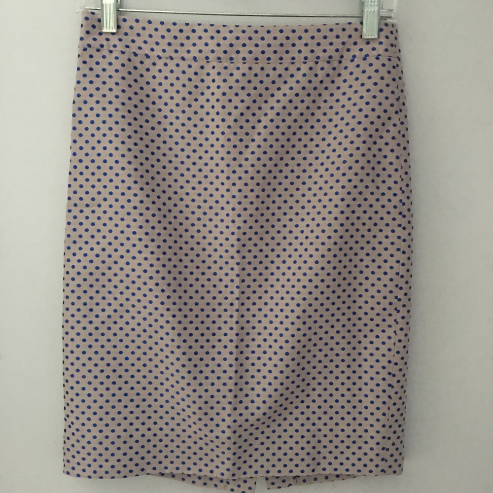 Jcrew The pencil skirt polka dot print